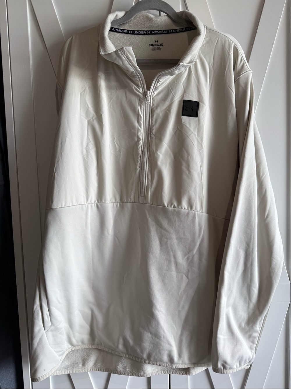 Under Armour Cream Fleece Quarter-Zip Pullover